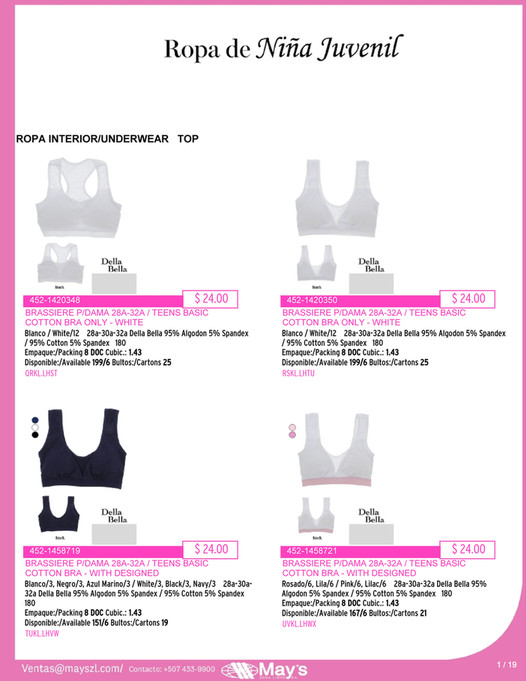 Tween Interior Ropa ropa-ninas_juvenil_interior - Página 1