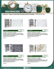 PAPELES Y TABLILLAS DECORATIVAS