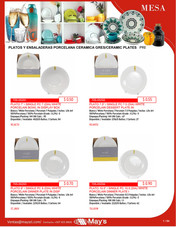 PLATOS Y ENSALADERAS PORCELANA CERAMICA GRES